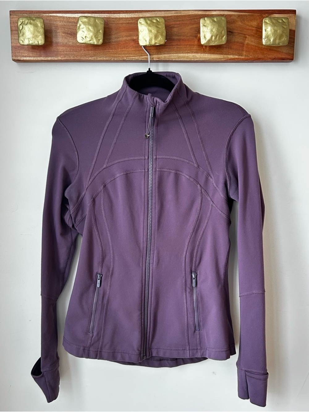 lululemon athletica Plum Full-Zip Jacket Athleisure Workout Warmup Jacket